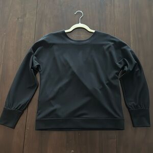 Open back black long sleeve shirt - Ann Taylor